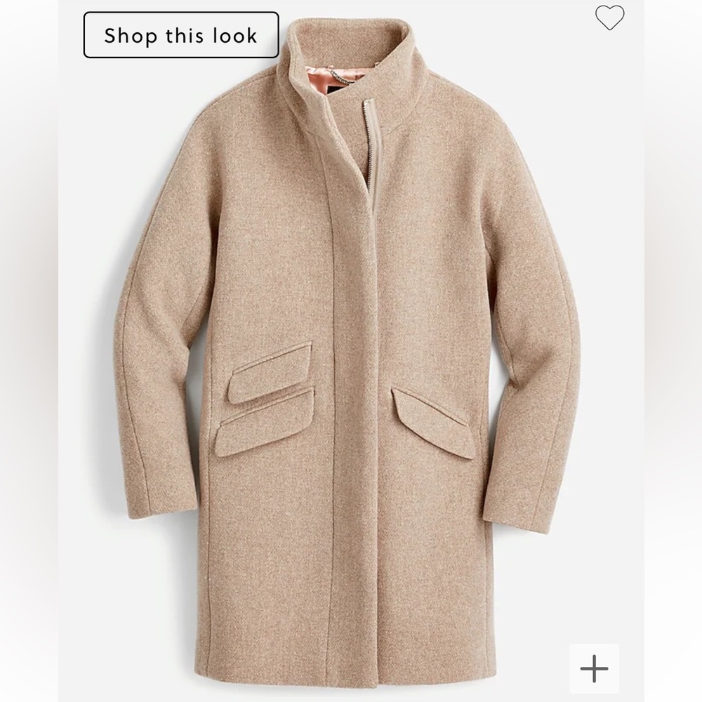 NWOT JCrew Cocoon Coat in Italian Stadium-Cloth Wool